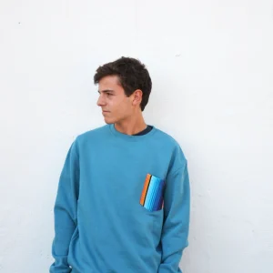 Pocket Sweatshirt Azul Petróleo