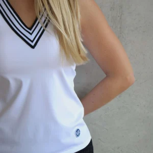 Top Vintage White Stripes
